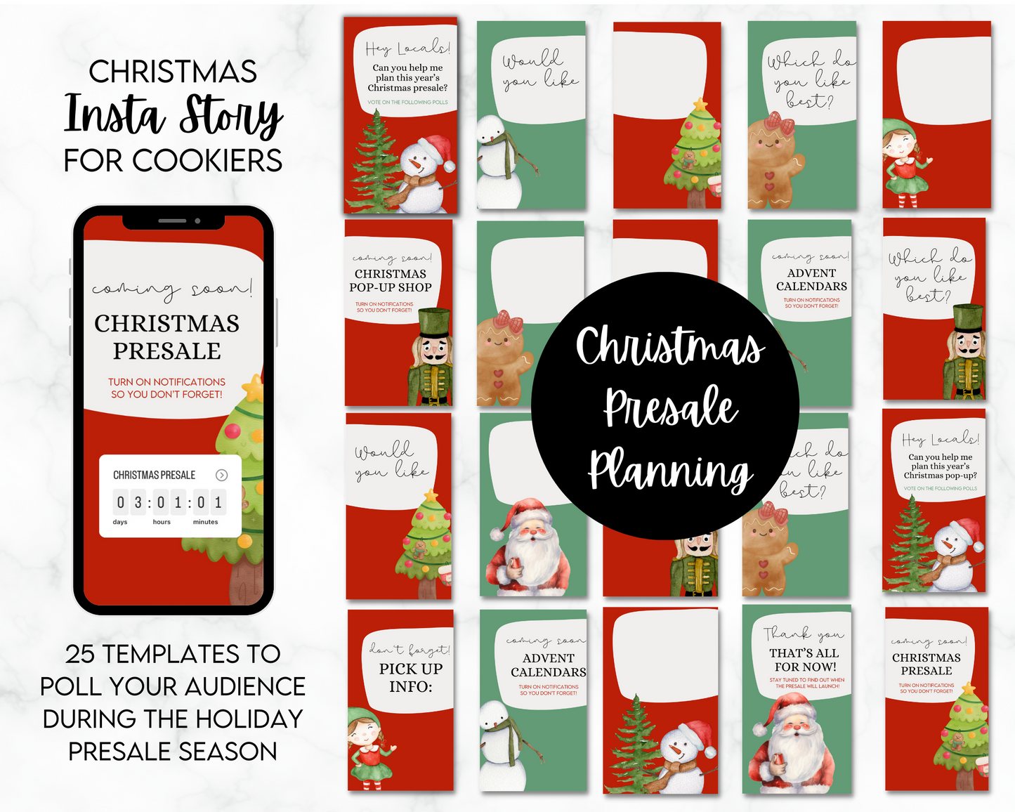 Christmas - Instagram Story & Templates - Presale & Pop-Up