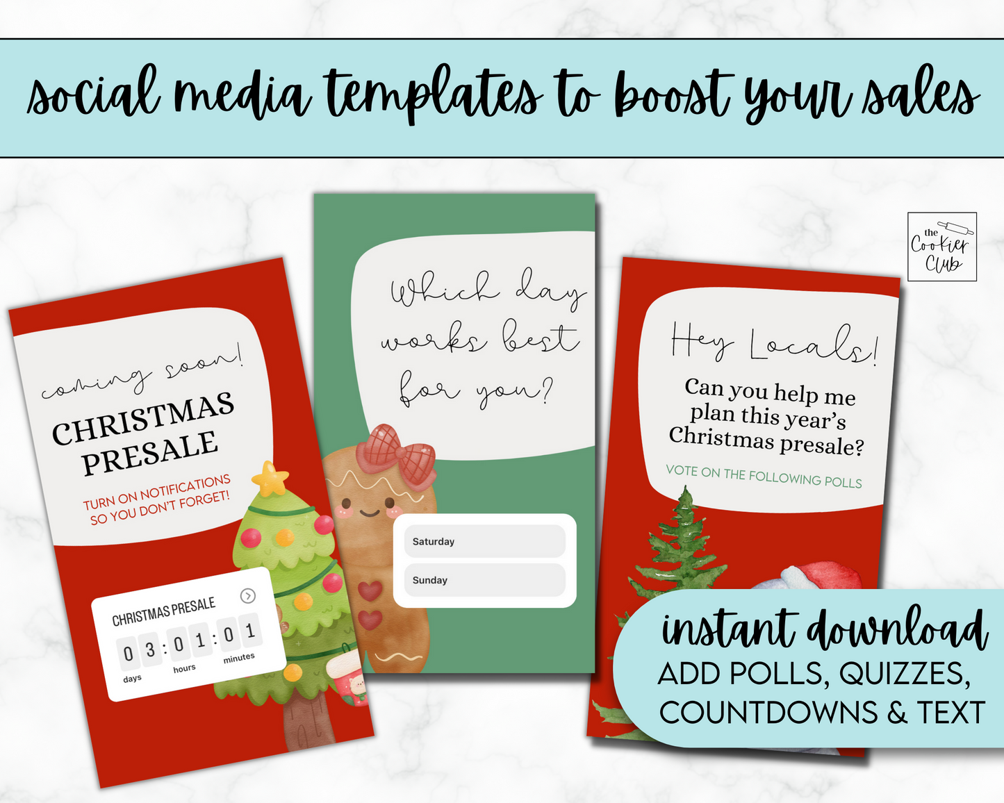 Christmas - Instagram Story & Templates - Presale & Pop-Up