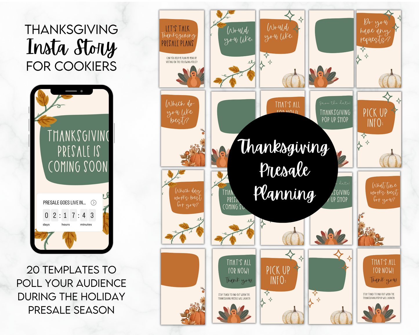 Thanksgiving - Instagram Story & Templates - Presale & Pop-Up