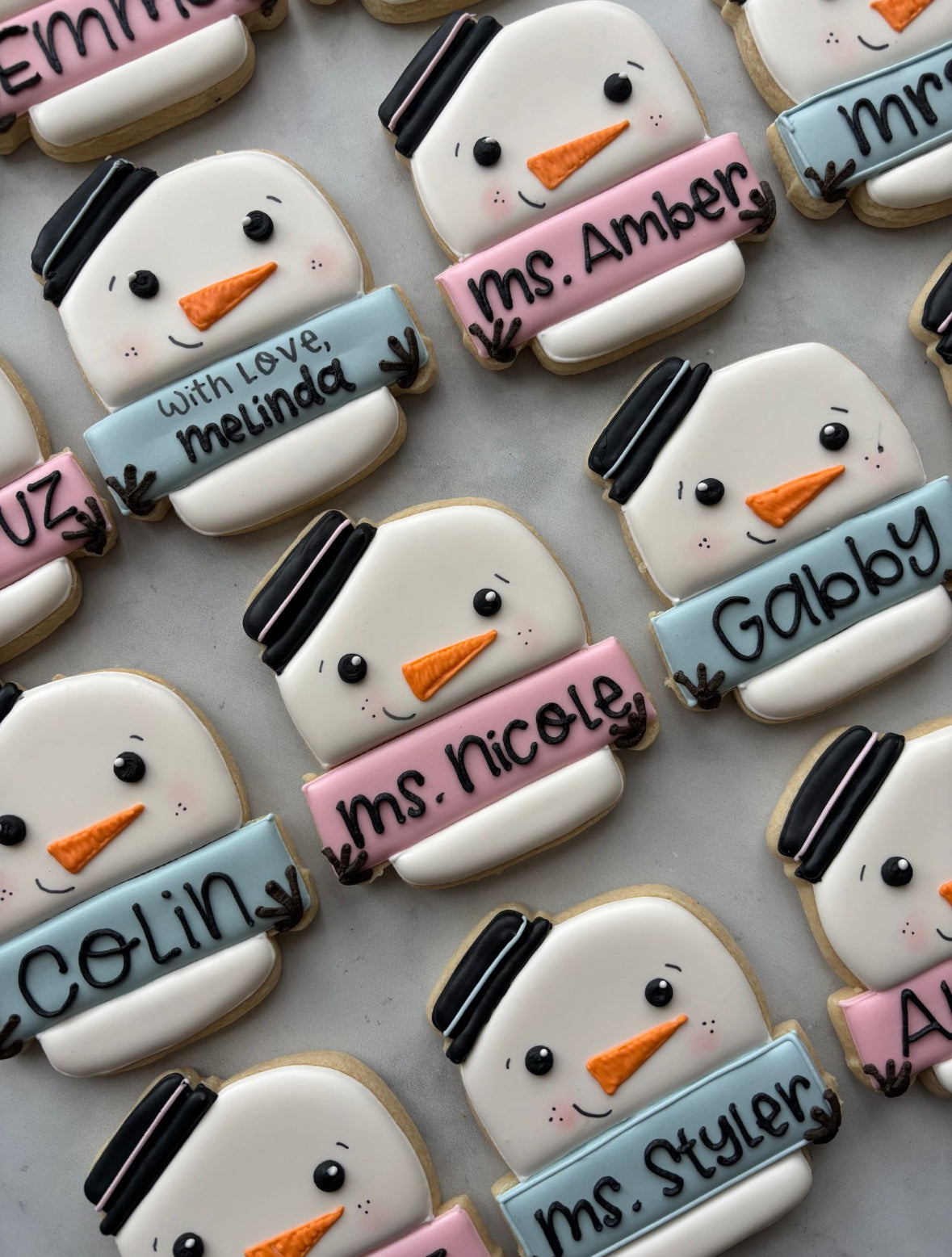 Personalized Snowman Single - Christmas Cookie Presale - LOCAL PICK UP ONLY