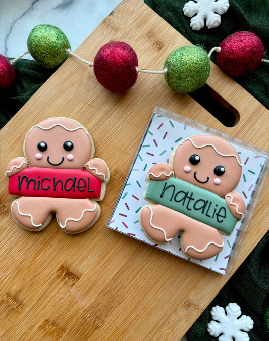 Personalized Gingerbread Single - Christmas Cookie Presale - LOCAL PICK UP ONLY