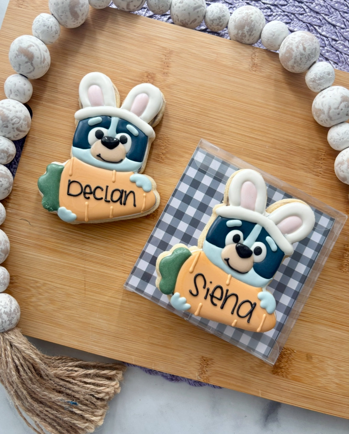 Personalized Bluey Bunny Single - Easter Cookie Presale - LOCAL PICK UP ONLY