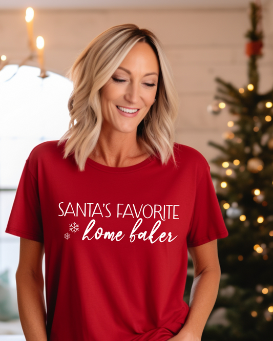 Santa's Favorite Home Baker Unisex Tee