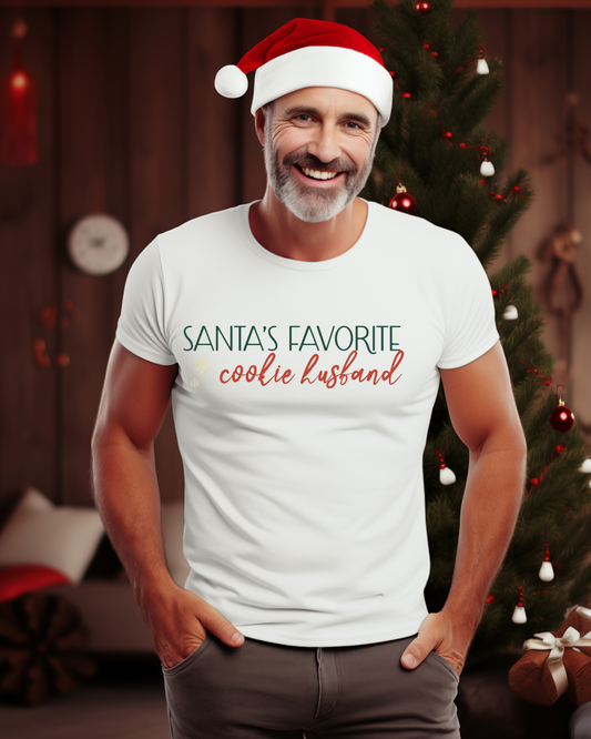 Santa's Favorite Cookie Husband Unisex Tee