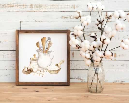 In the Kitchen - Canvas Wall Art