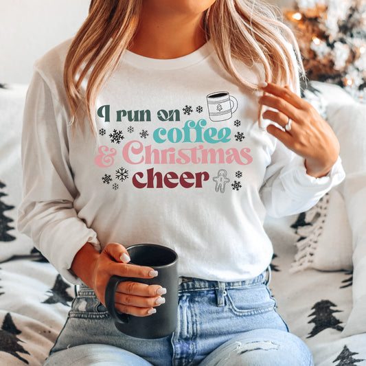 Coffee & Christmas Cheer Unisex Long Sleeve Tee