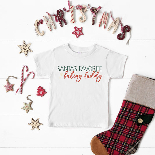 Santa's Favorite Baking Buddy Toddler Short Sleeve Tee