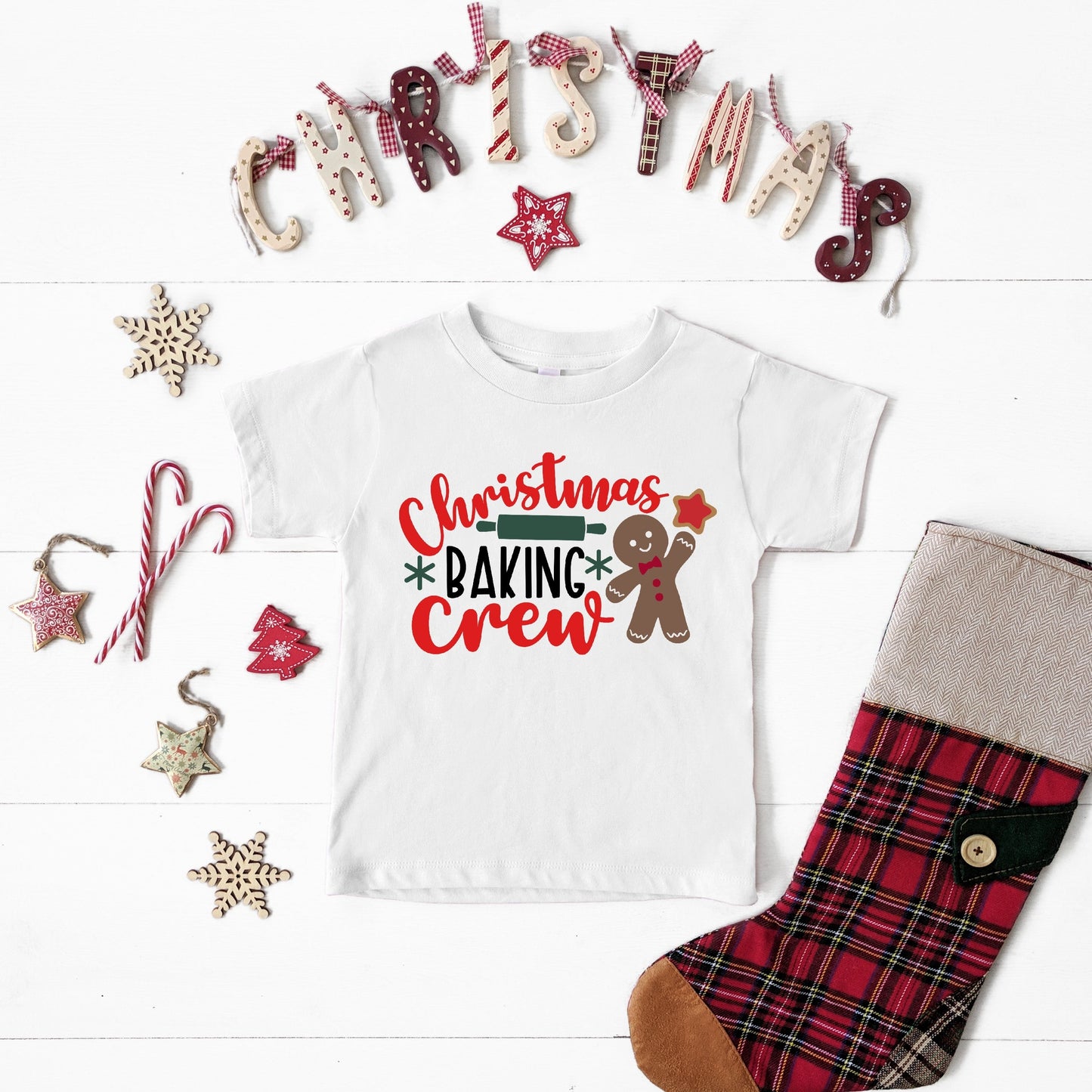 Christmas Baking Crew Toddler Short Sleeve Tee
