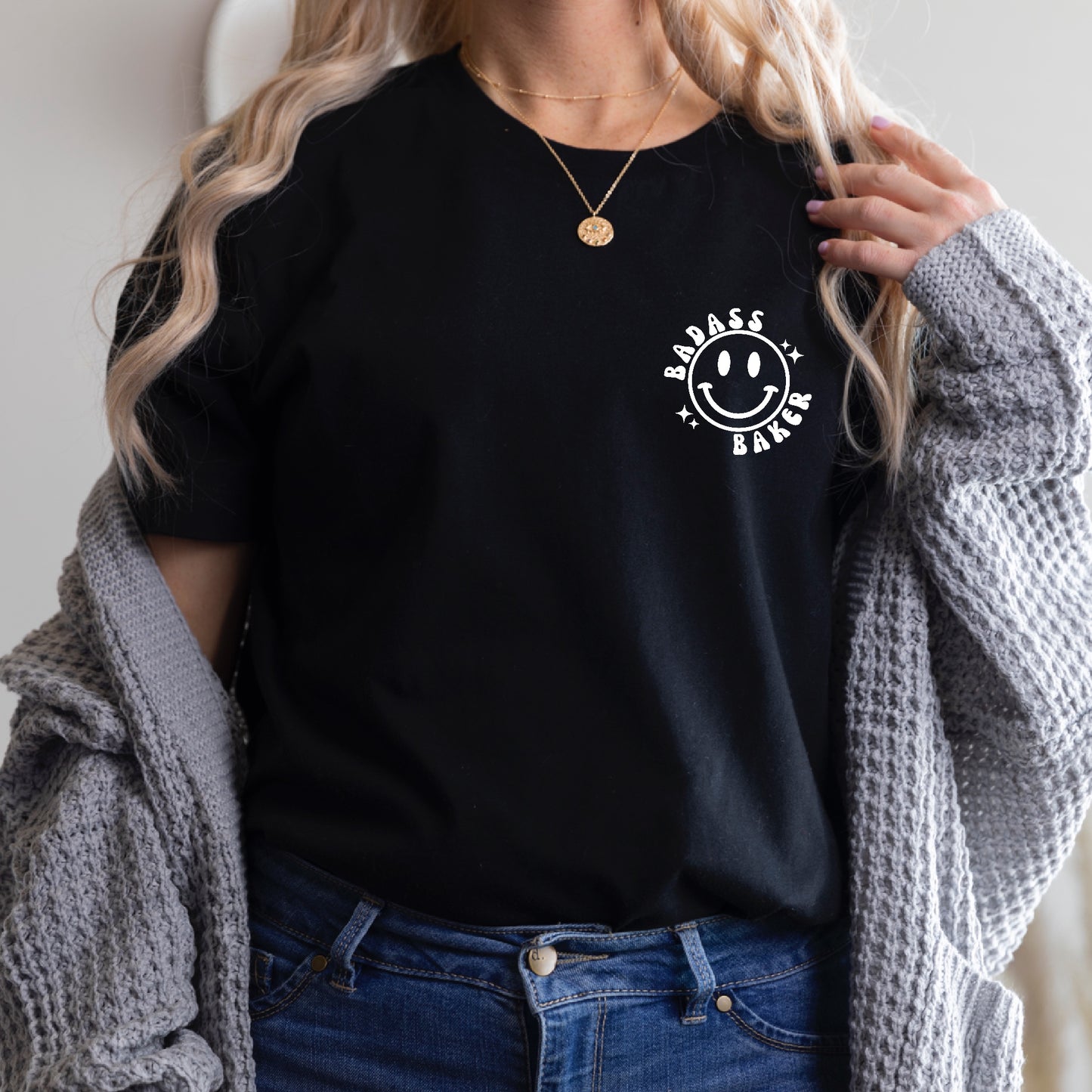 Somebody's Badass Baker Embroidered Unisex Tee