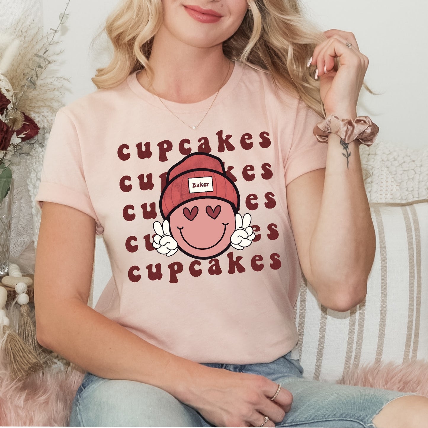 Peace. Love. Cupcakes Unisex Tee