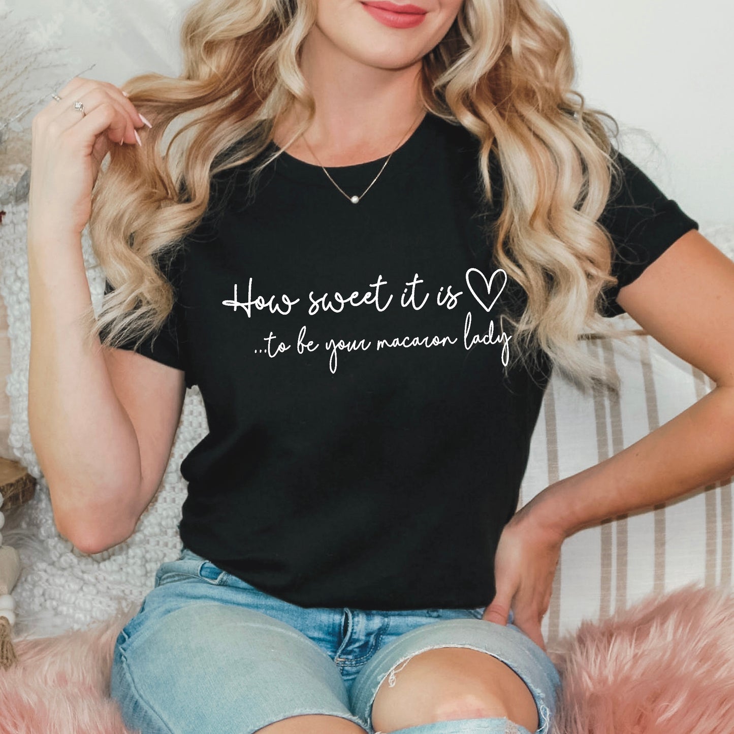 How Sweet Macaron Lady Unisex Tee