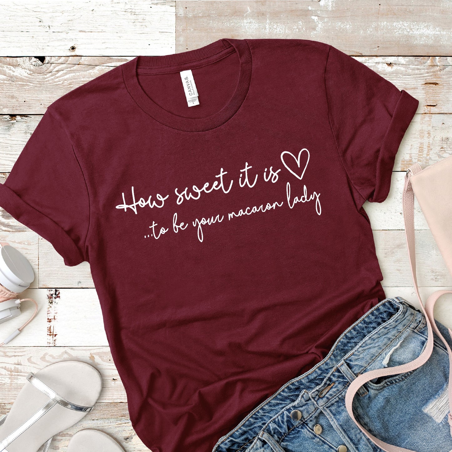 How Sweet Macaron Lady Unisex Tee