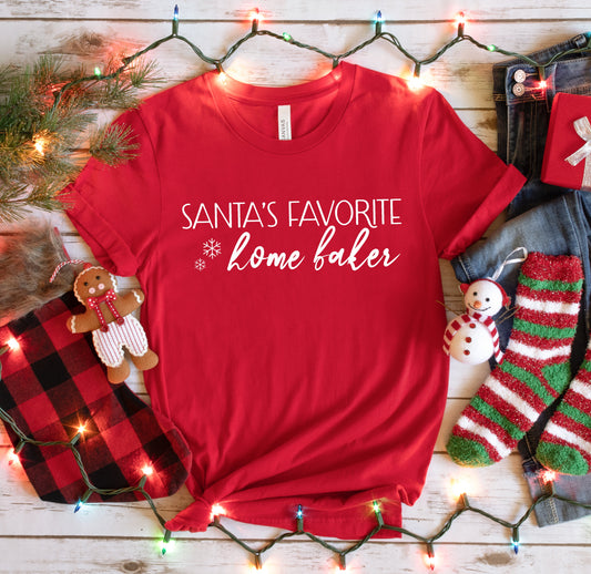 Santa's Favorite Home Baker Unisex Tee