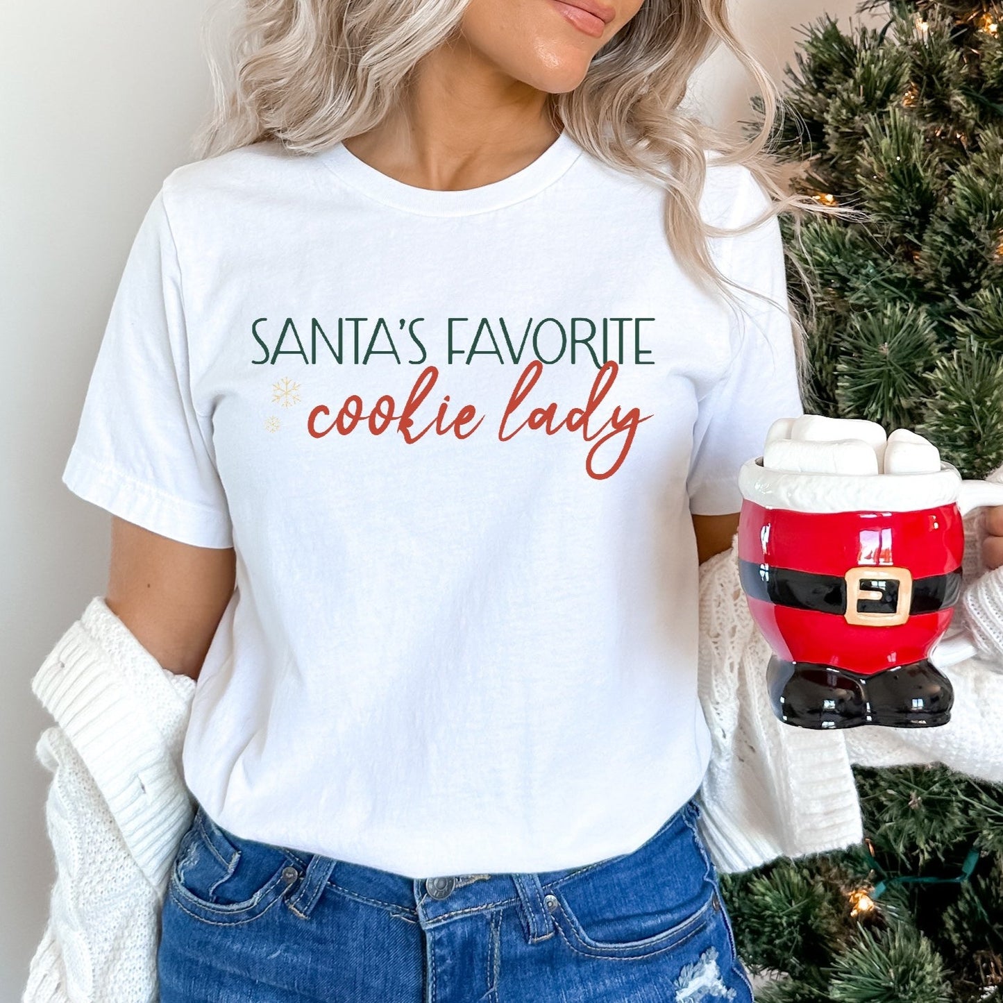 Santa's Favorite Cookie Lady Unisex Tee