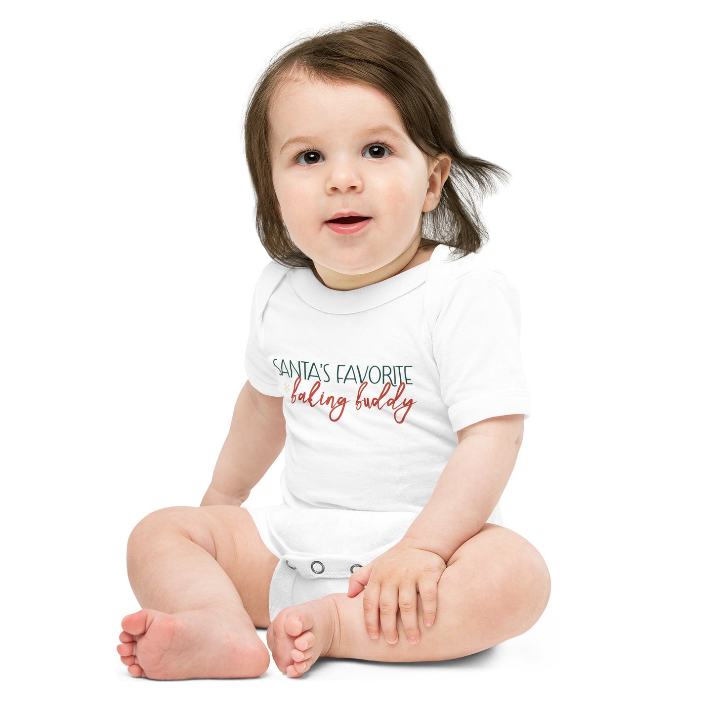 Santa's Favorite Baking Buddy Baby Short Sleeve Onesie