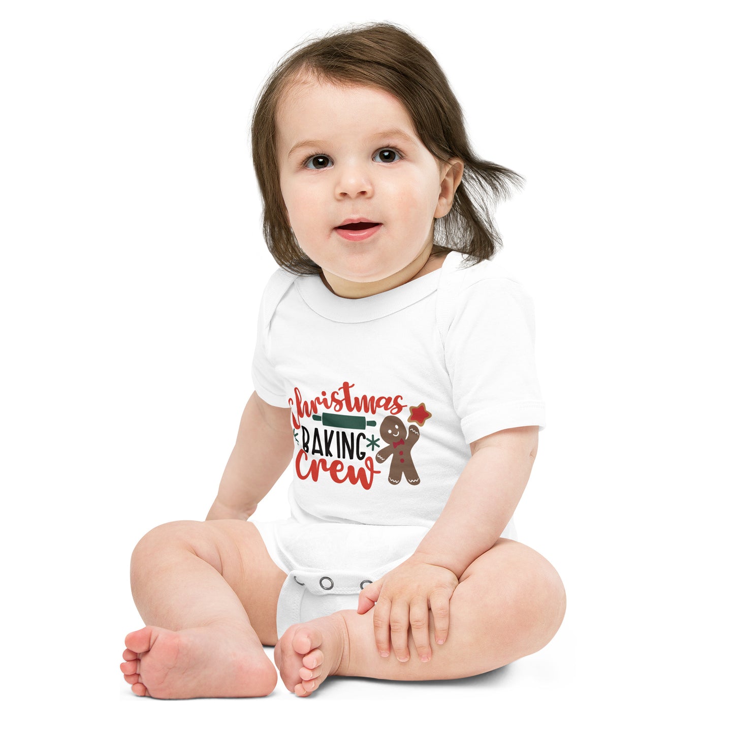 Christmas Baking Crew Baby Short Sleeve Onesie
