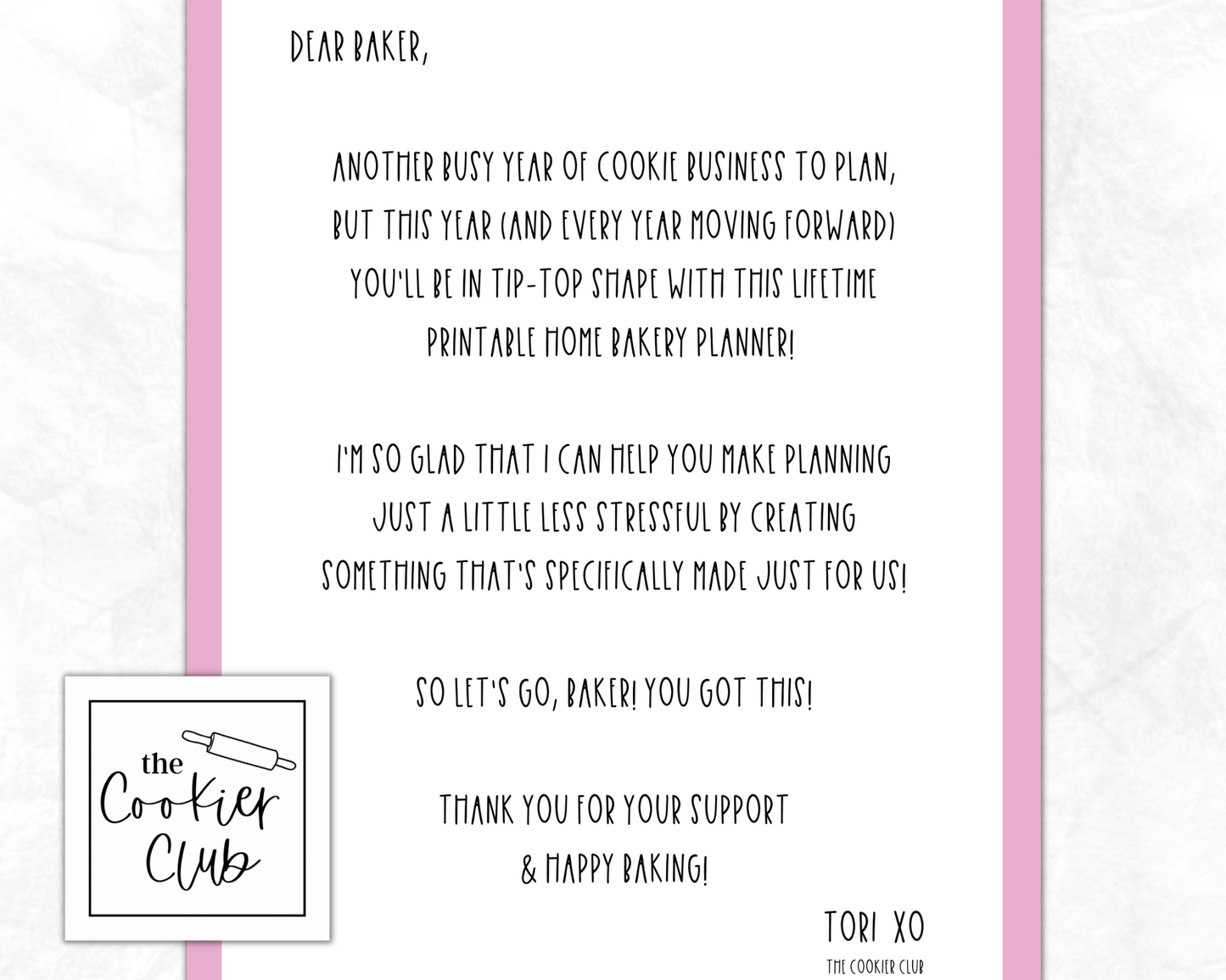 The Ultimate Home Bakery Planner - Lifetime Use - Printable Planner Pages - Just Peachy