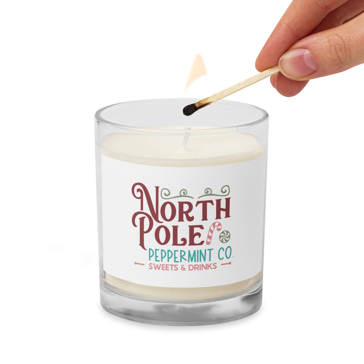 North Pole Peppermint Co. Glass Jar Soy Wax Candle
