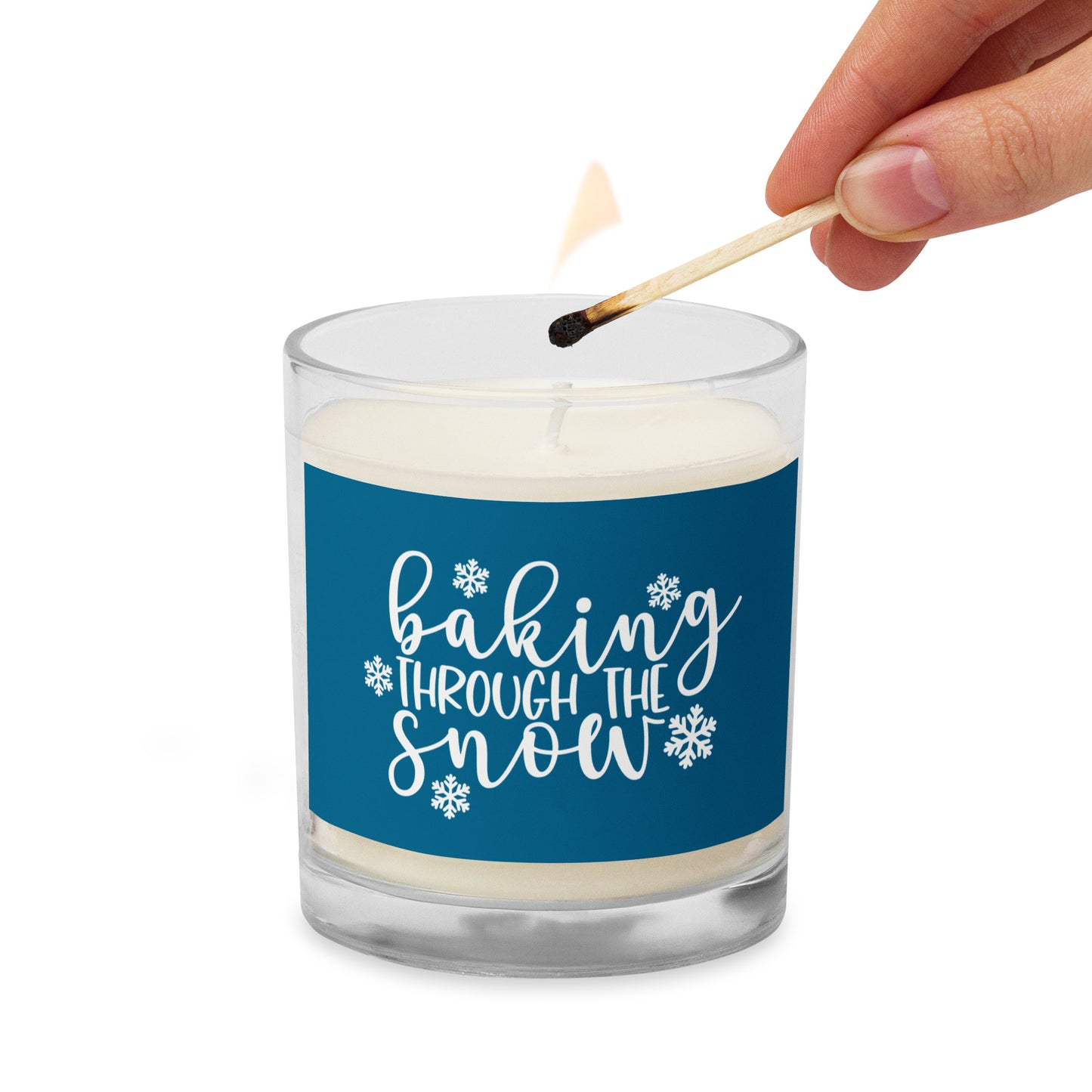Baking Through the Snow Glass Jar Soy Wax Candle