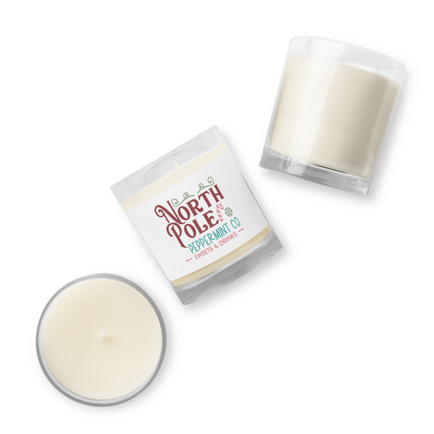 North Pole Peppermint Co. Glass Jar Soy Wax Candle