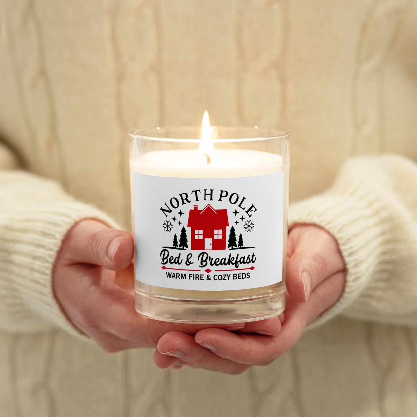 North Pole Bed & Breakfast Glass Jar Soy Wax Candle
