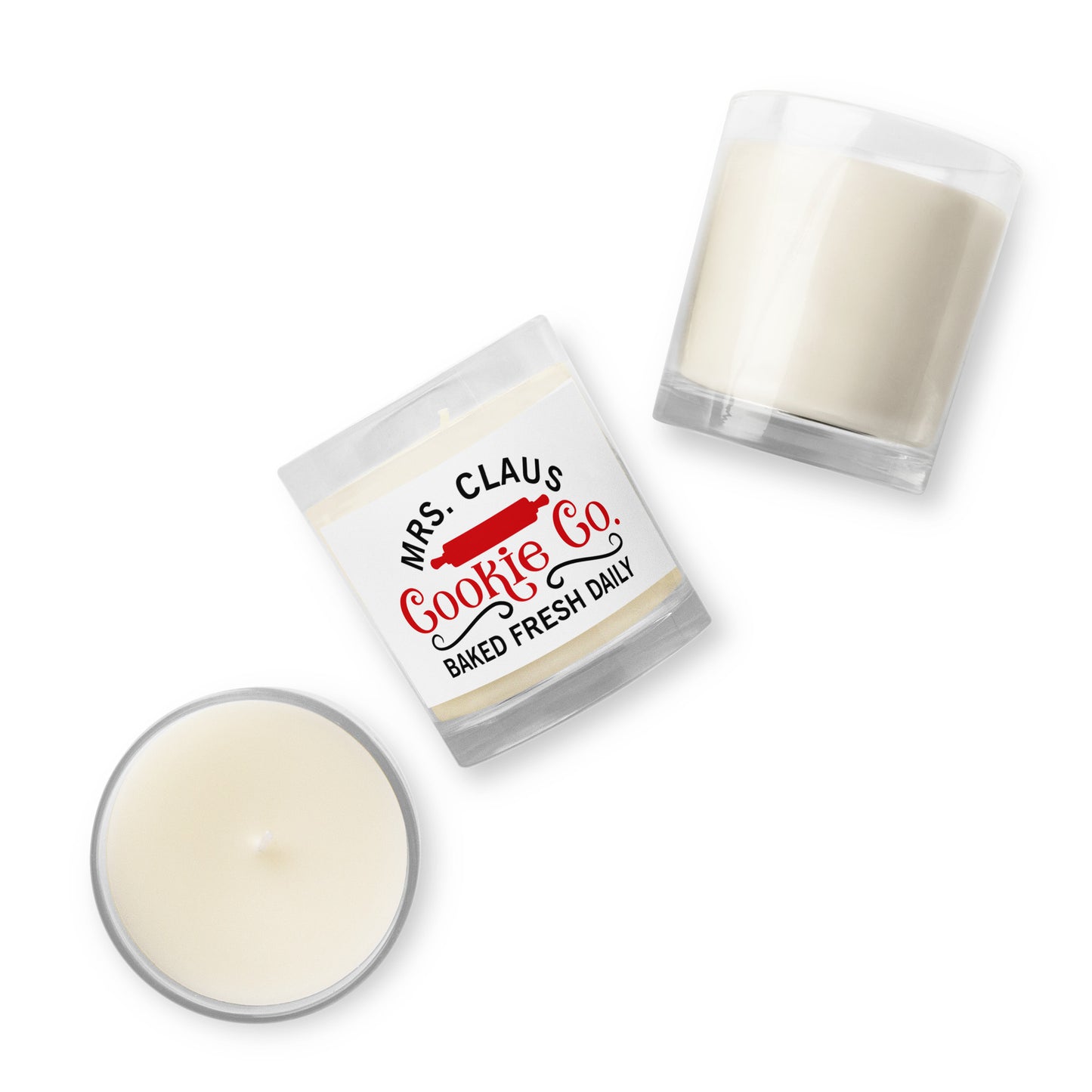 Mrs. Claus Cookie Co. Glass Jar Soy Wax Candle