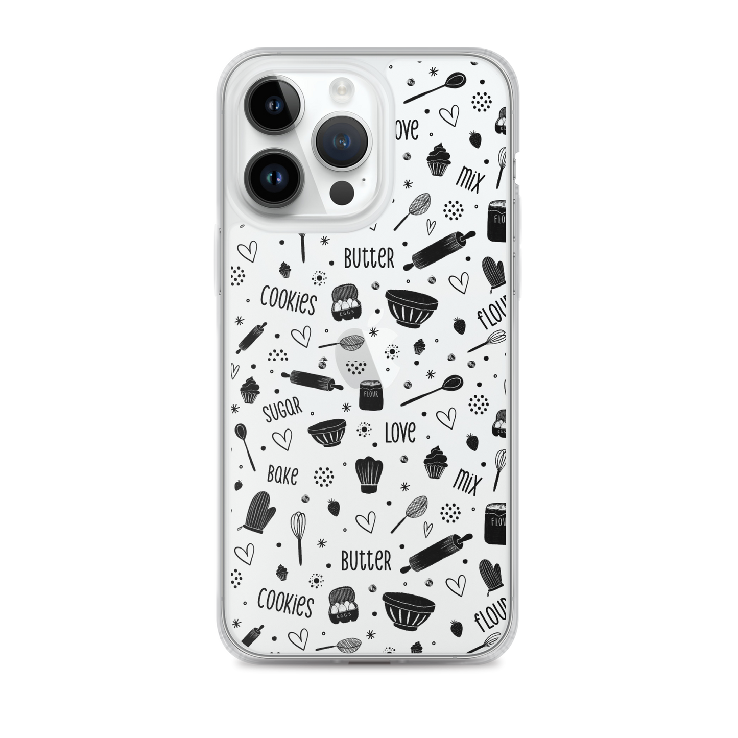 Baking Doodles Clear - iPhone Case