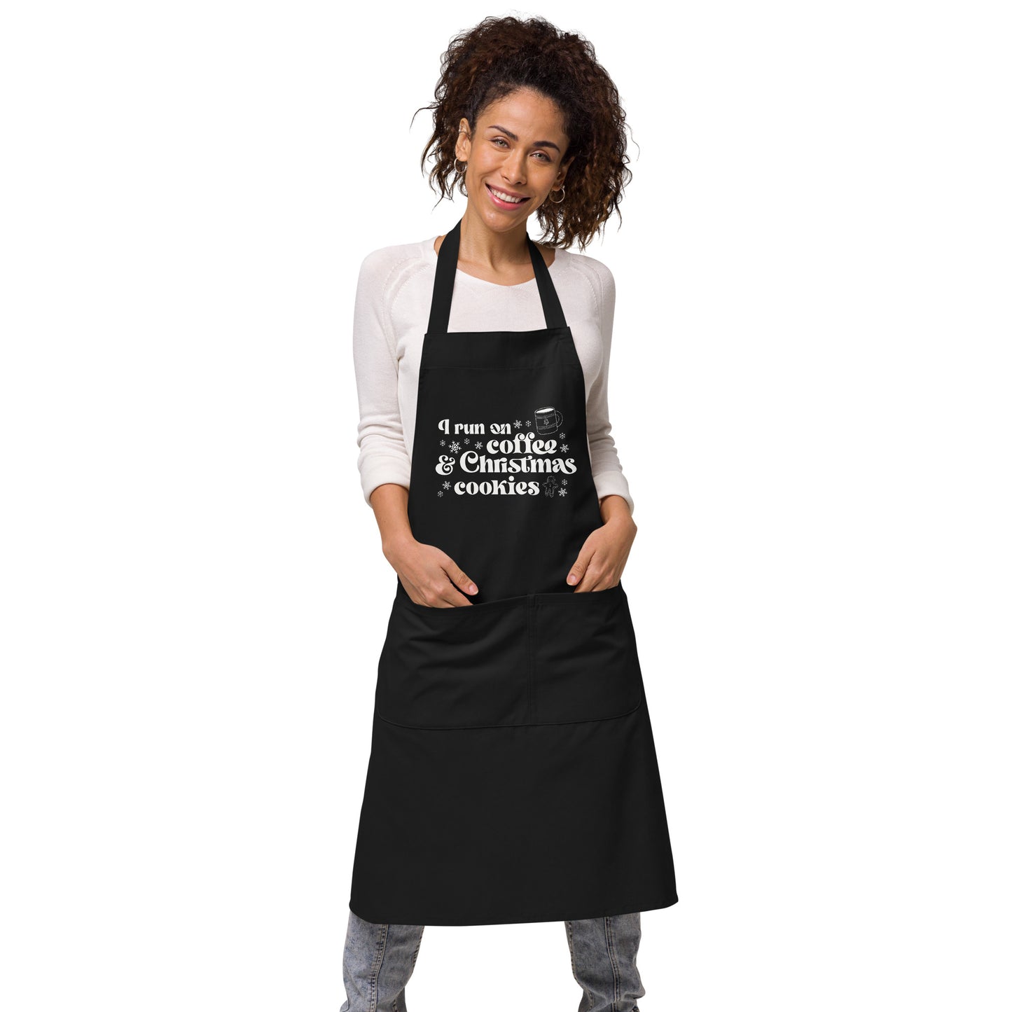 Coffee & Christmas Cookies - Printed - Organic Cotton Apron
