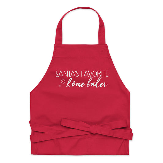 Santa's Favorite Home Baker -Printed - Organic Cotton Apron