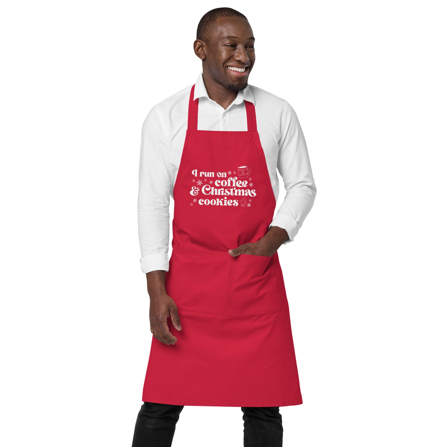 Coffee & Christmas Cookies - Printed - Organic Cotton Apron