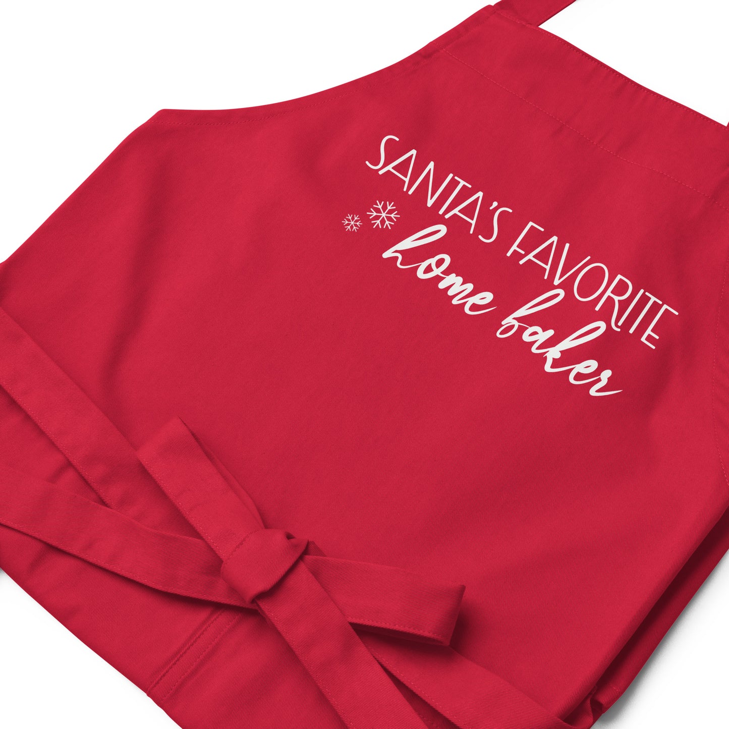 Santa's Favorite Home Baker -Printed - Organic Cotton Apron