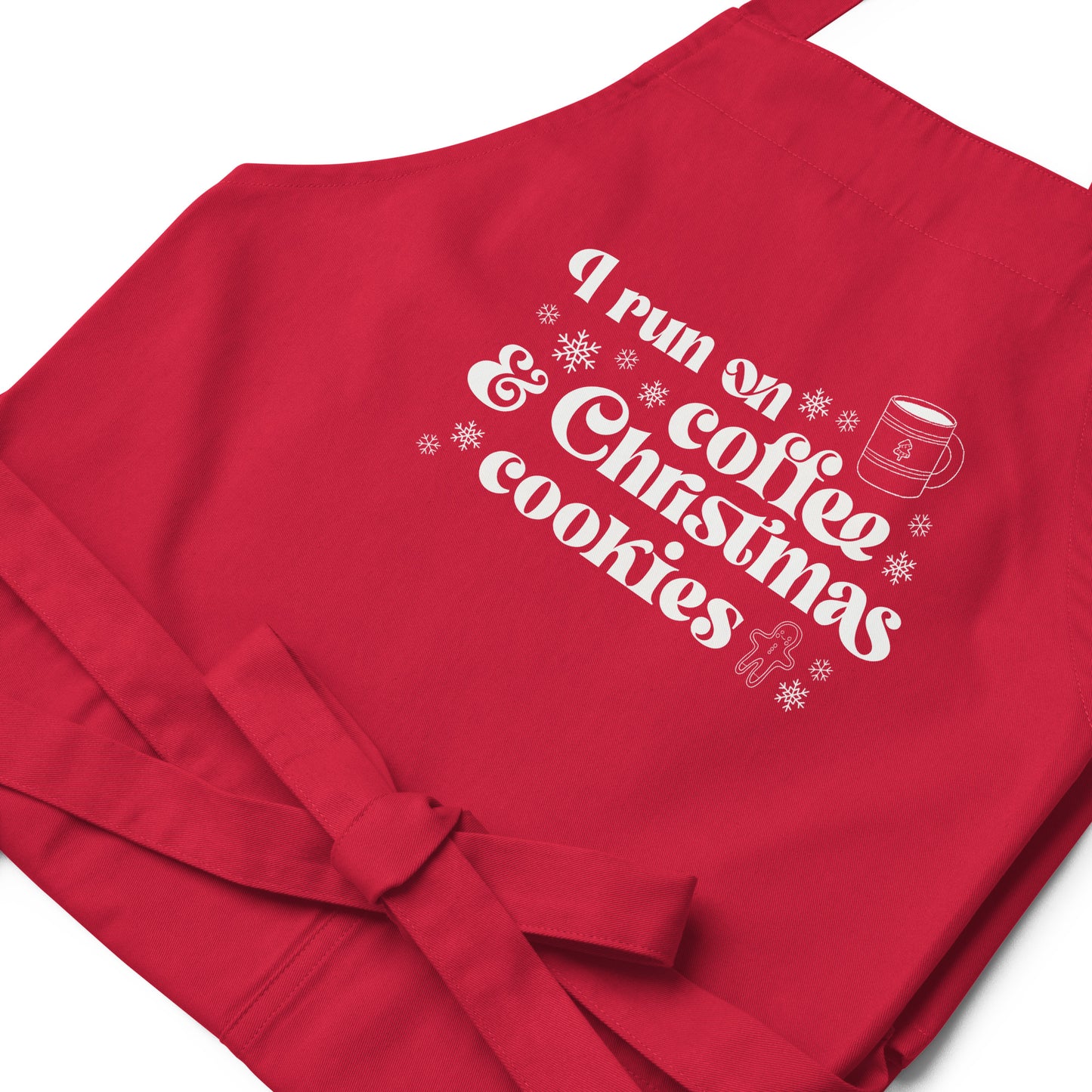 Coffee & Christmas Cookies - Printed - Organic Cotton Apron