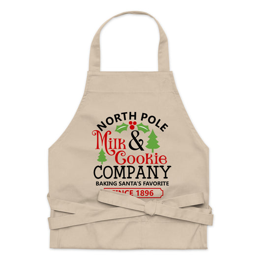 North Pole Milk & Cookie Co. - Printed - Organic Cotton Apron
