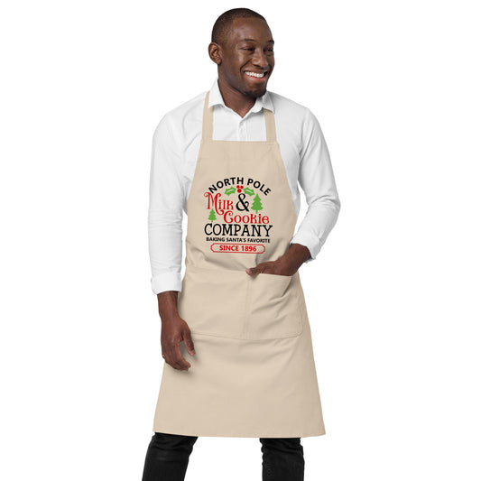 North Pole Milk & Cookie Co. - Printed - Organic Cotton Apron