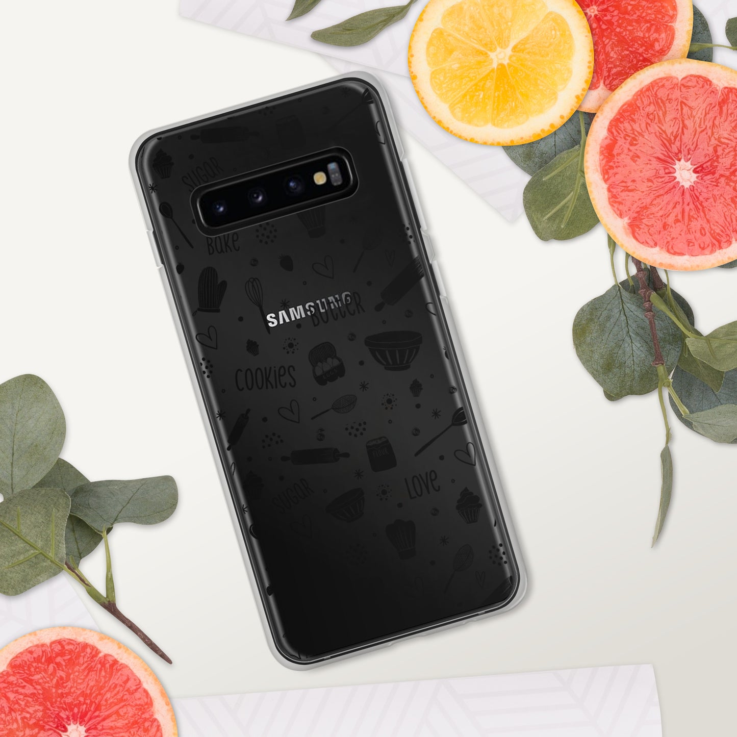 Baking Doodles Clear - Samsung Phone Case