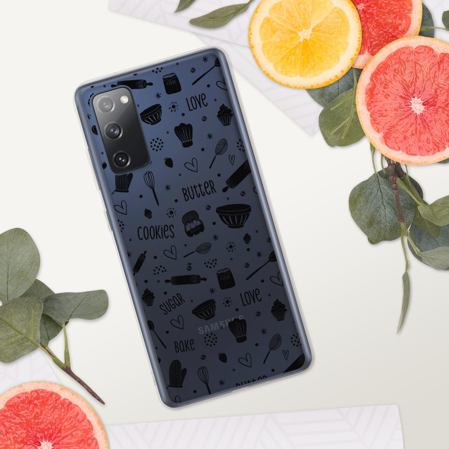 Baking Doodles Clear - Samsung Phone Case