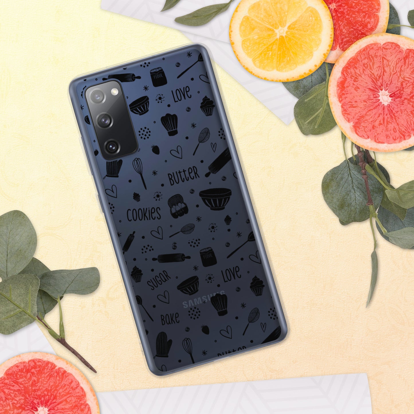 Baking Doodles Clear - Samsung Phone Case