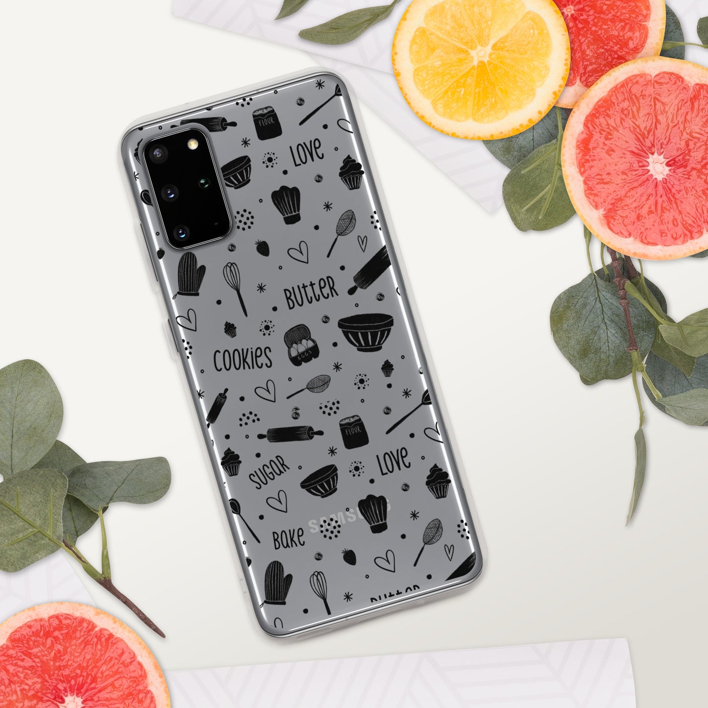 Baking Doodles Clear - Samsung Phone Case