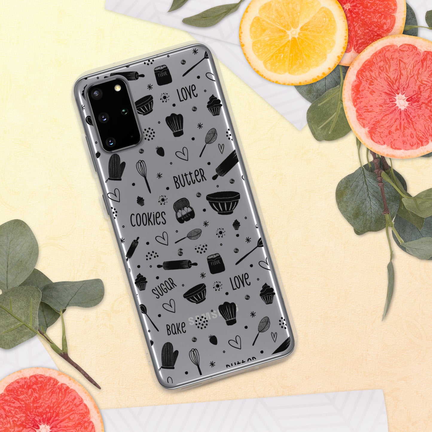 Baking Doodles Clear - Samsung Phone Case