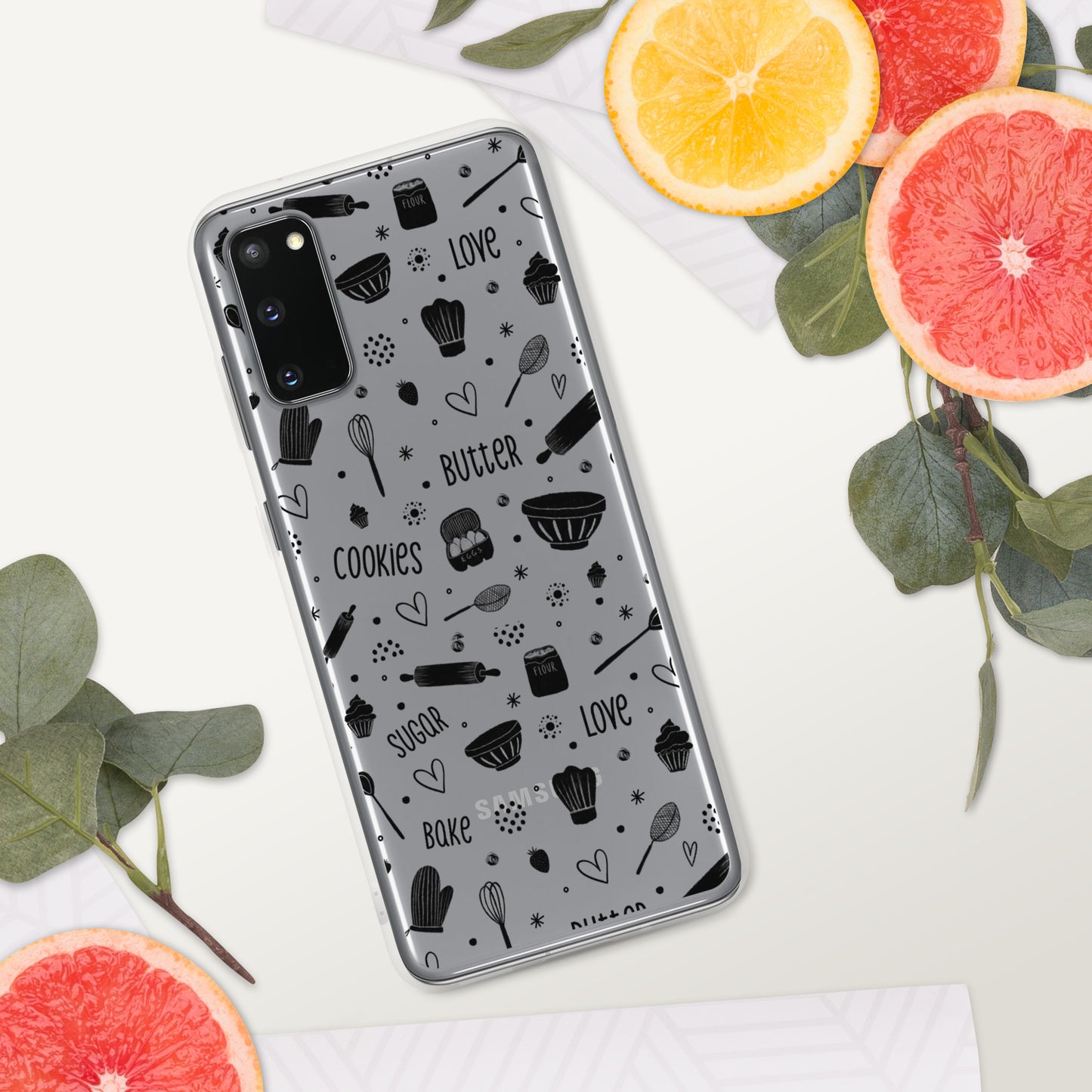 Baking Doodles Clear - Samsung Phone Case