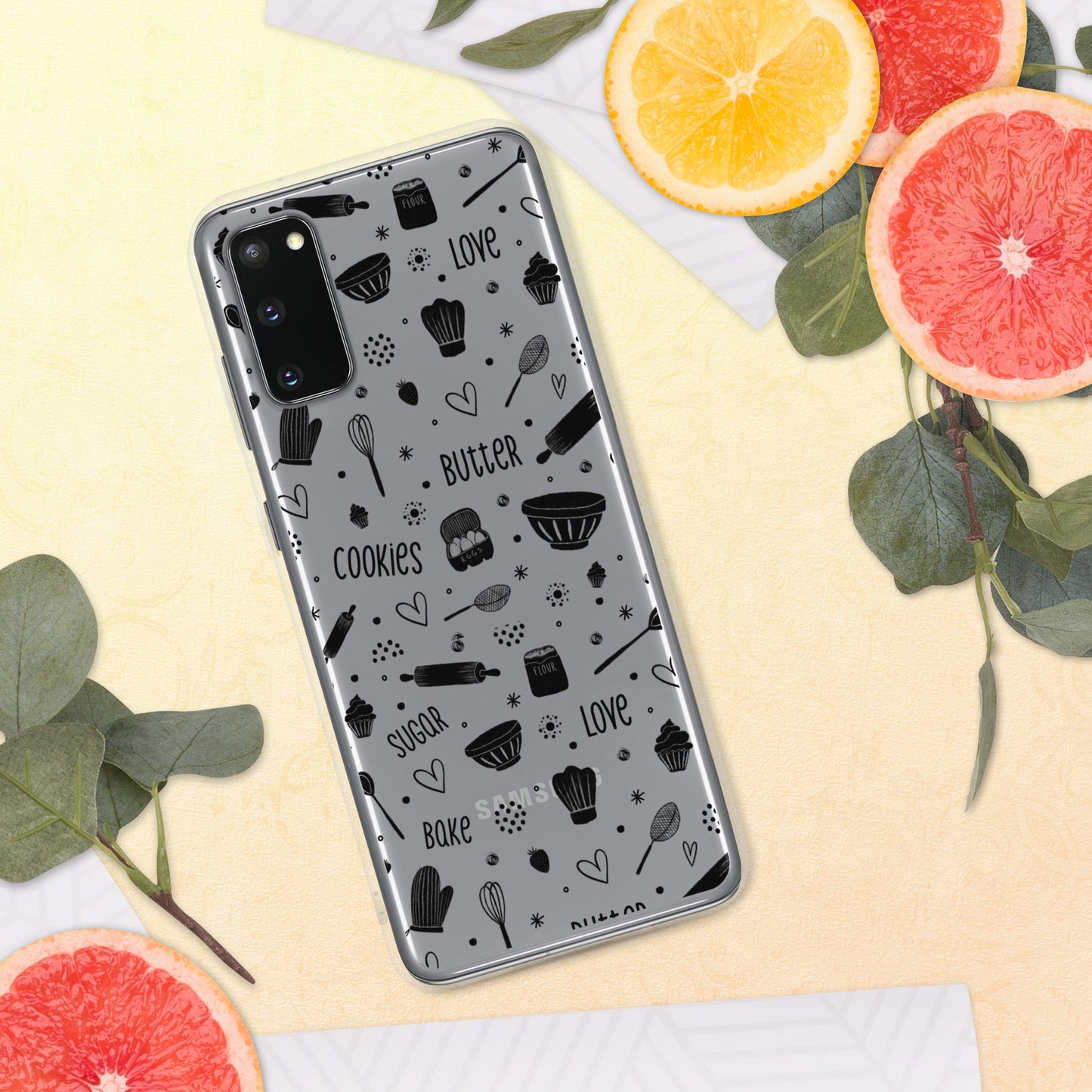 Baking Doodles Clear - Samsung Phone Case