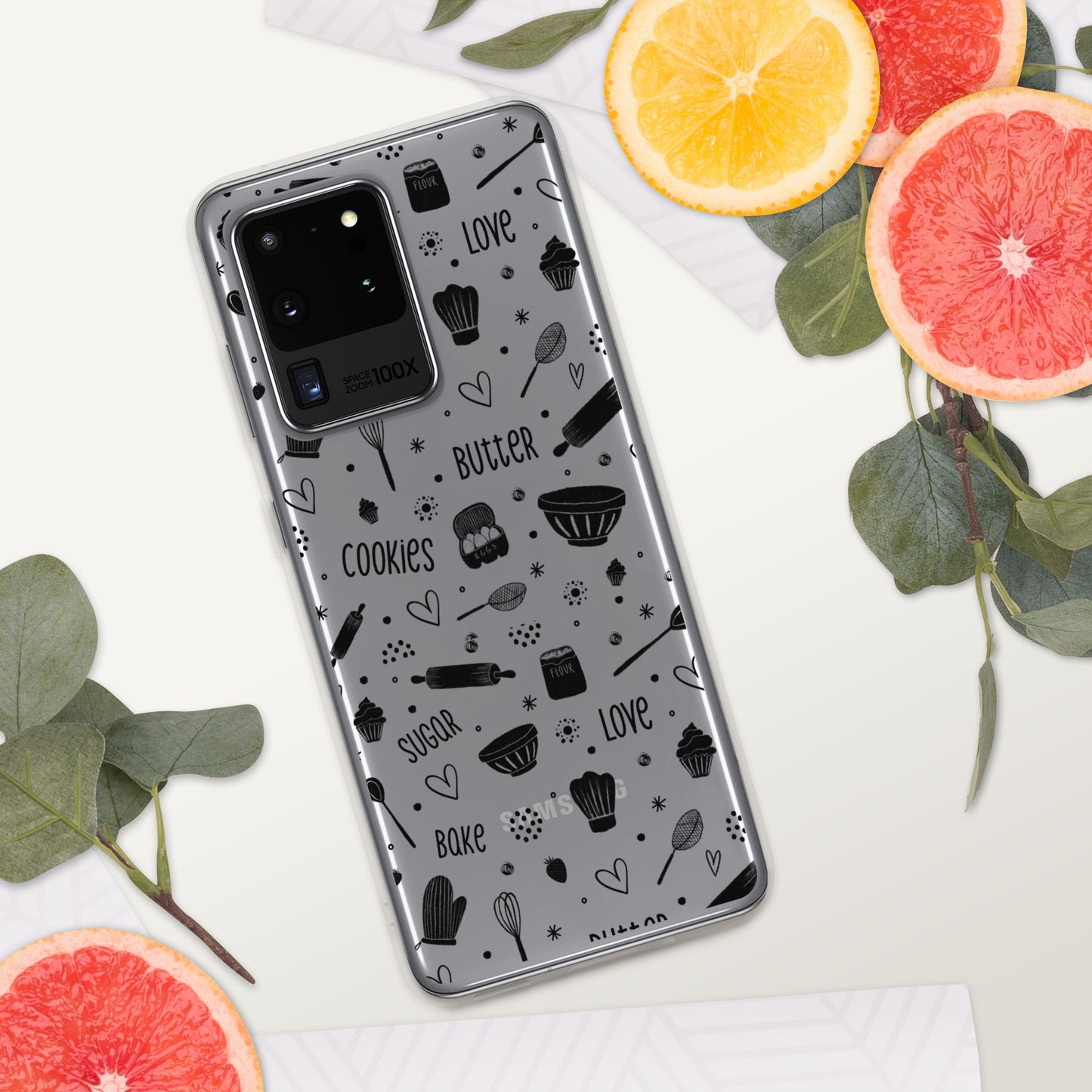 Baking Doodles Clear - Samsung Phone Case