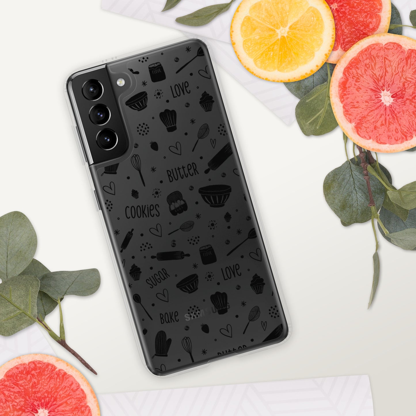 Baking Doodles Clear - Samsung Phone Case