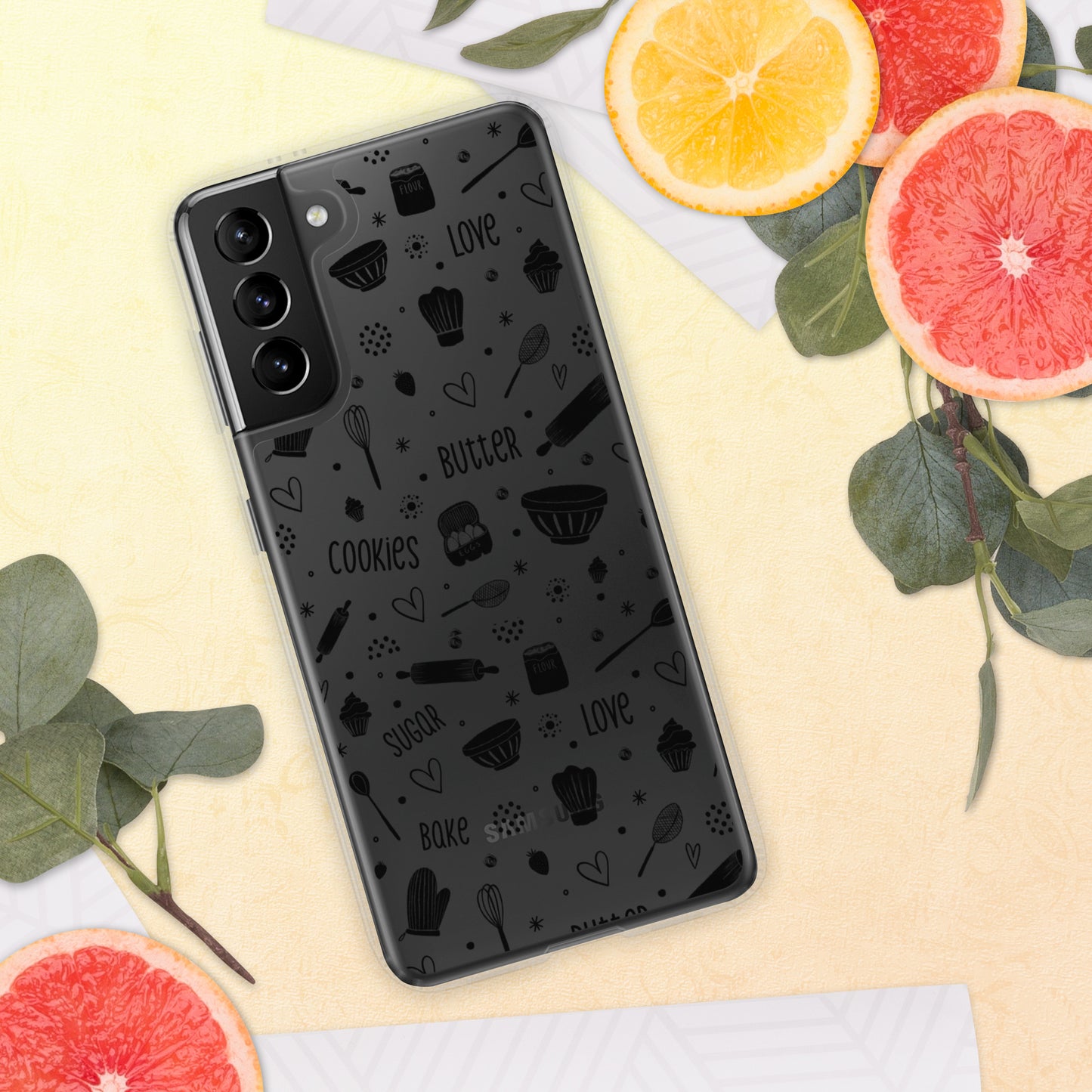 Baking Doodles Clear - Samsung Phone Case