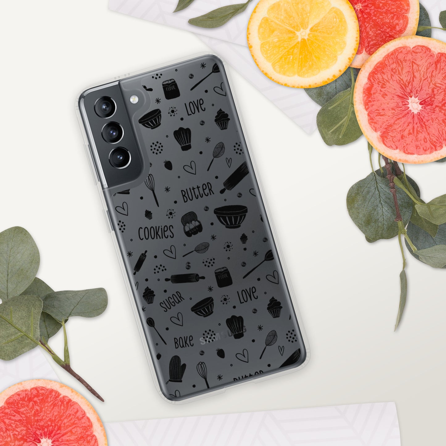 Baking Doodles Clear - Samsung Phone Case