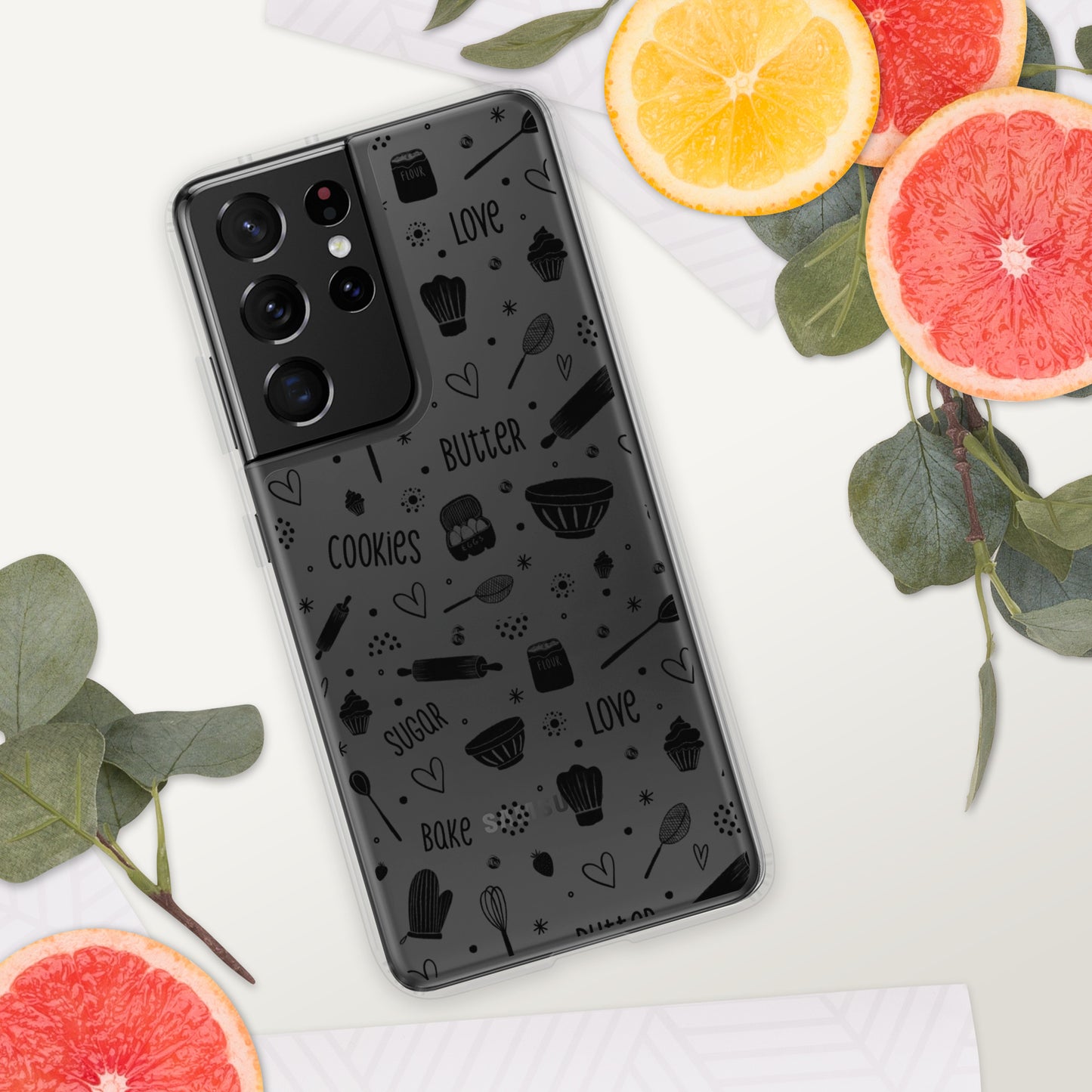 Baking Doodles Clear - Samsung Phone Case