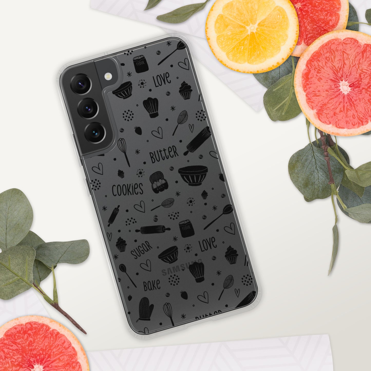 Baking Doodles Clear - Samsung Phone Case