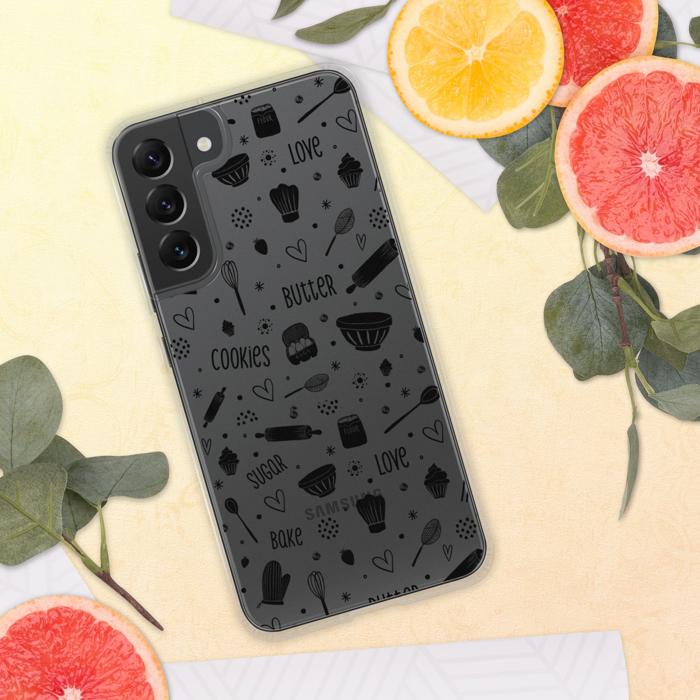 Baking Doodles Clear - Samsung Phone Case