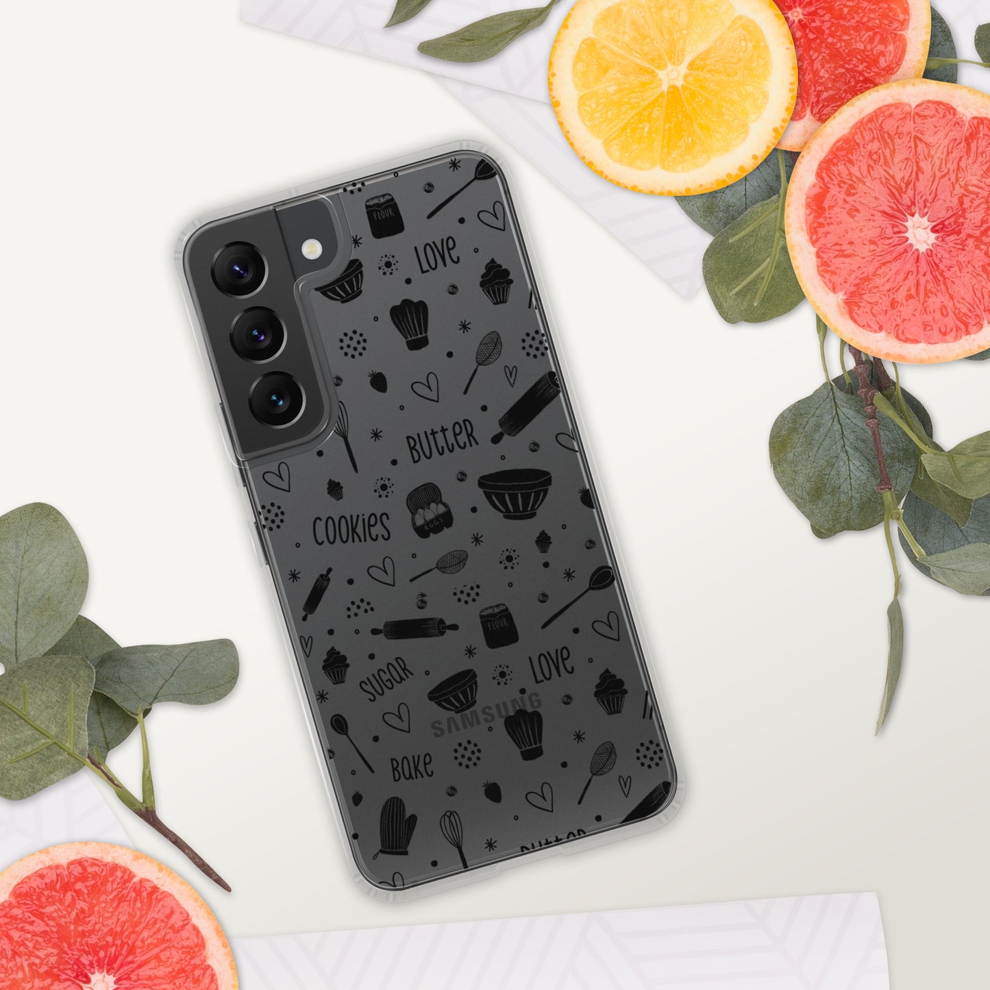 Baking Doodles Clear - Samsung Phone Case