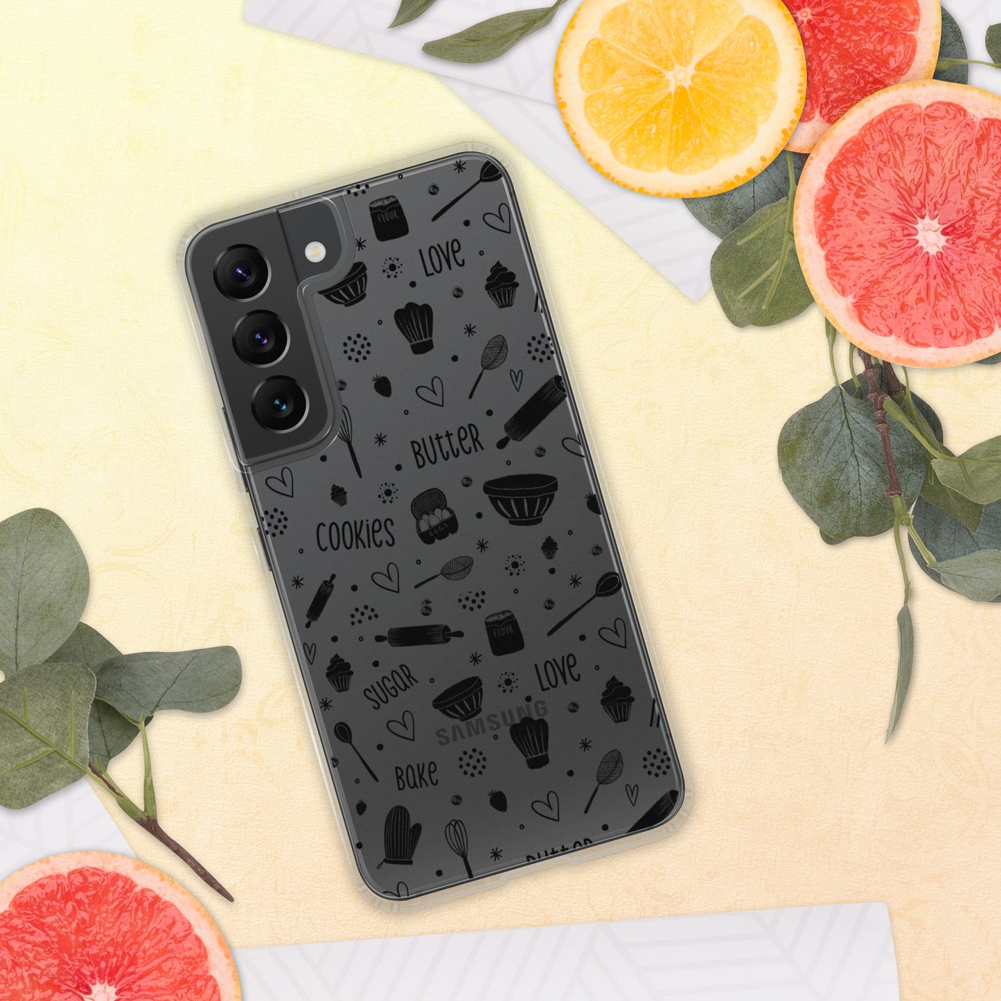 Baking Doodles Clear - Samsung Phone Case